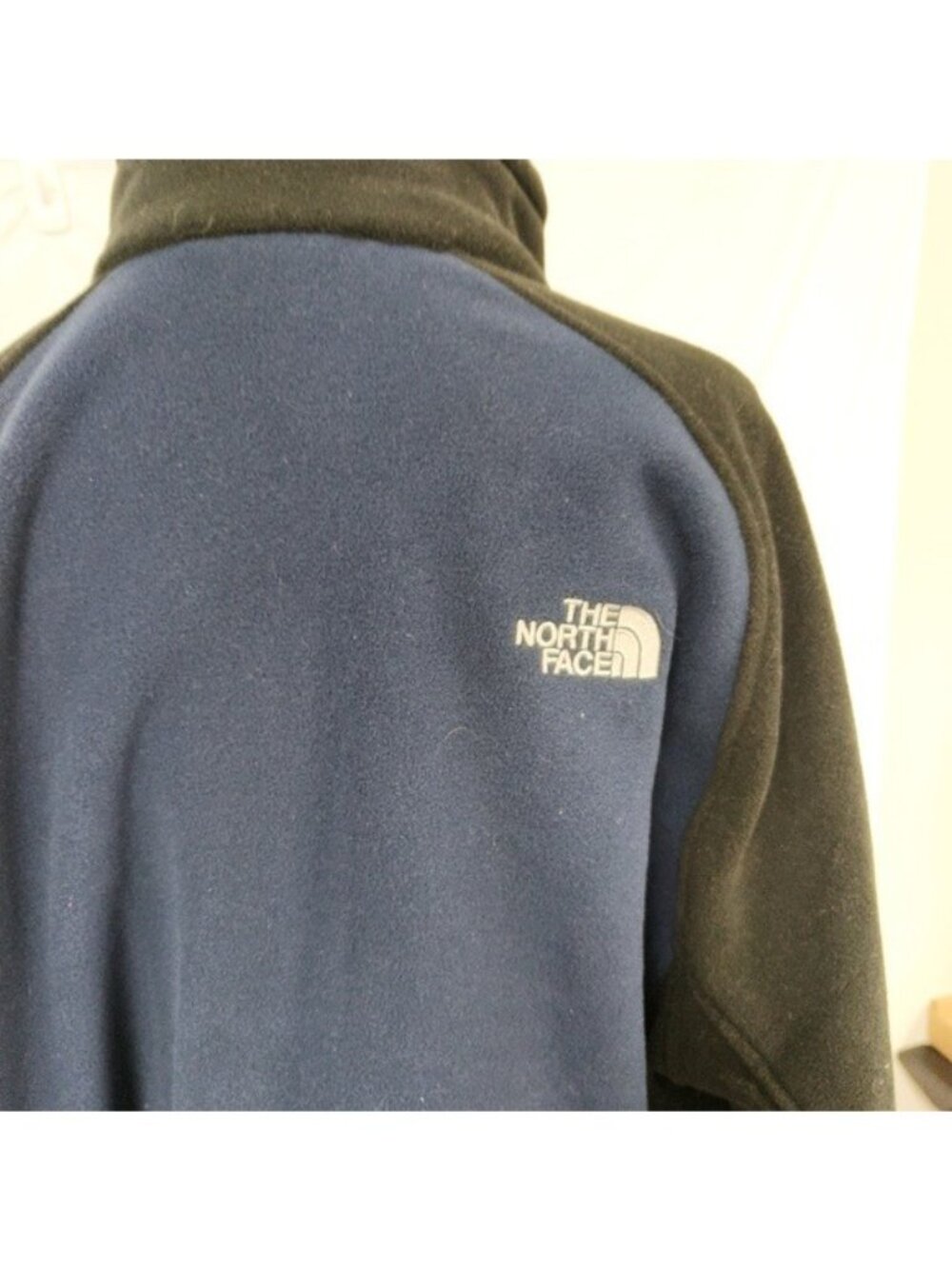 Men's Full Zip The North Face Fleece Jacket Black/Blue Sz. XL - Picture 5 of 5